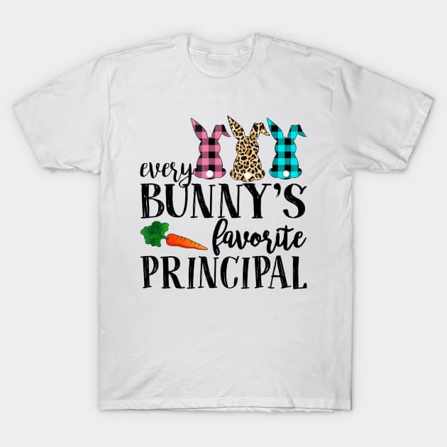 Every Bunny's Favorite Principal Easter Day Leopard Buffalo Bunny T-Shirt by Magazine